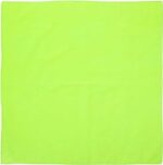 600pcs/Case, Solid Color Bandana, Imported, 100% Cotton, NEON Green, 22" x 22"