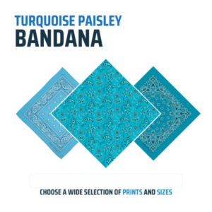 Turquoise Paisley Bandanas