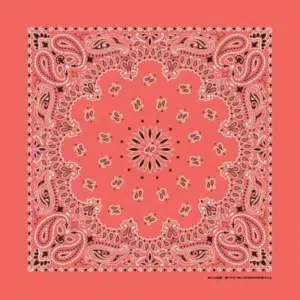 Western Paisley Bandana - Made In Usa , 22X22, 1 Piece, Honeysuckle