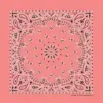600pcs/Case, Western Paisley Bandana - Made in USA 100% Cotton, Strawberry, 22" x 22"