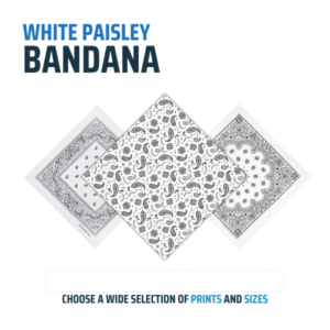 White Paisley Bandanas