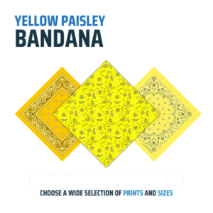 Yellow Paisley Bandanas