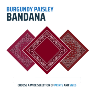 Burgundy Paisley Bandanas