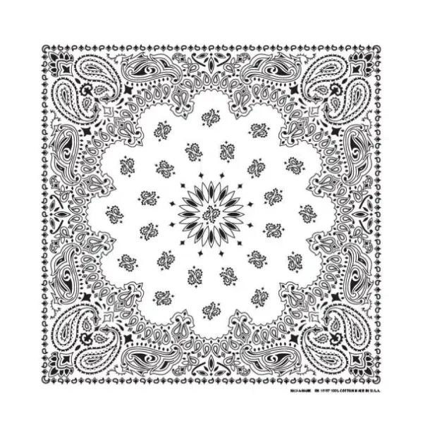 Western Paisley Bandana - Made in USA 100% Cotton