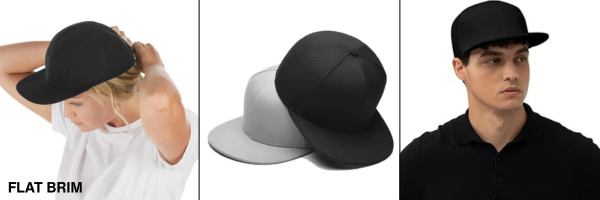flat brim baseball hat