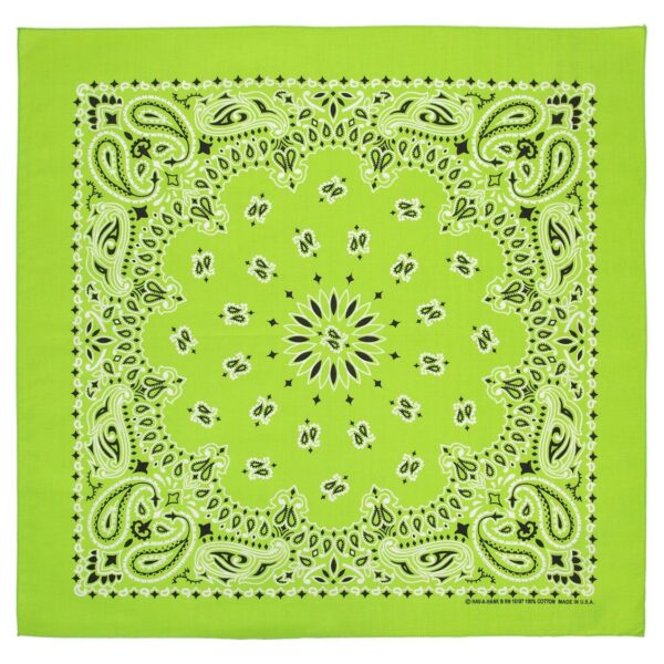 Western Paisley Bandana - Made in USA 100% Cotton