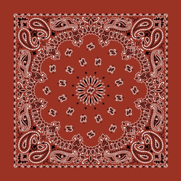 Western Paisley Bandana - Made in USA 100% Cotton