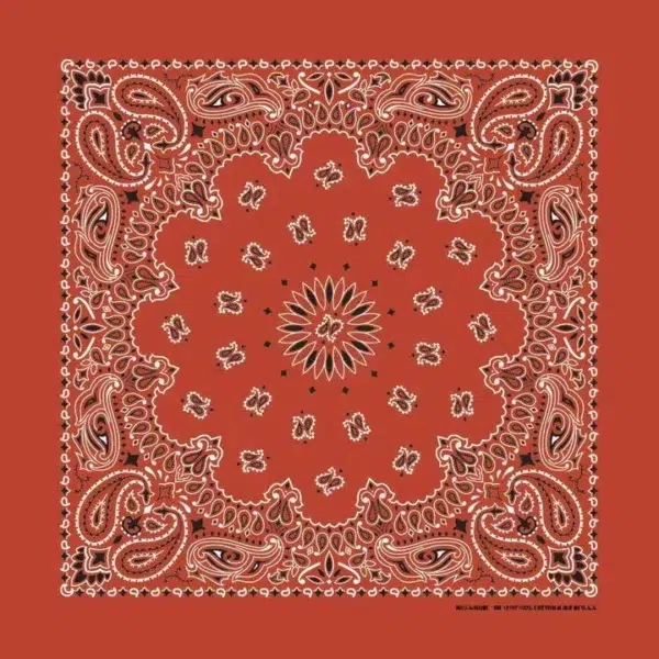 Western Paisley Bandana - Made in USA 100% Cotton