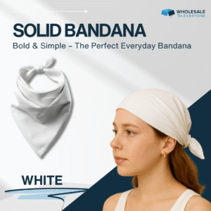 White Solid Bandana