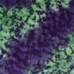 A textured surface displays swirling patterns in shades of green and deep purple creating a visually dynamic and abstract background that suggests depth and movement.