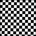 A grid of alternating black and white squares creates a checkered pattern  uniformly arranged over a flat surface  conveying a sense of symmetry and contrast.