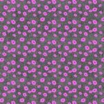 A textured fabric with a gray background features scattered pink dots. The dots are irregularly shaped  creating a playful pattern across the entire surface of the fabric.